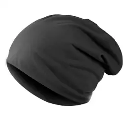 Зимняя однотонная унисекс хип-хоп кепка шапочка шляпа Мягкая шапка черный