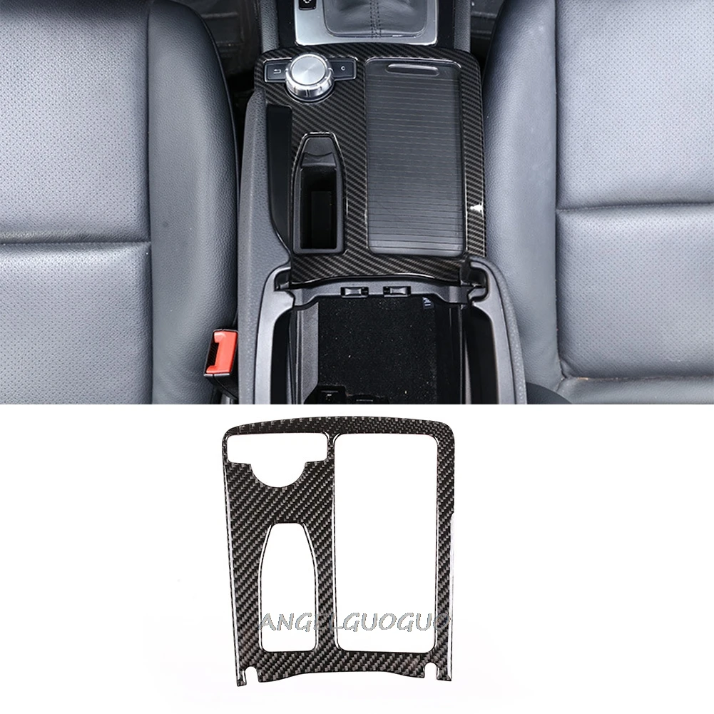 Car Styling Soft ABS sticker Water Cup Holder Panel Decoration cover Trim For Mercedes Benz C class W204 E Class W212 LHD