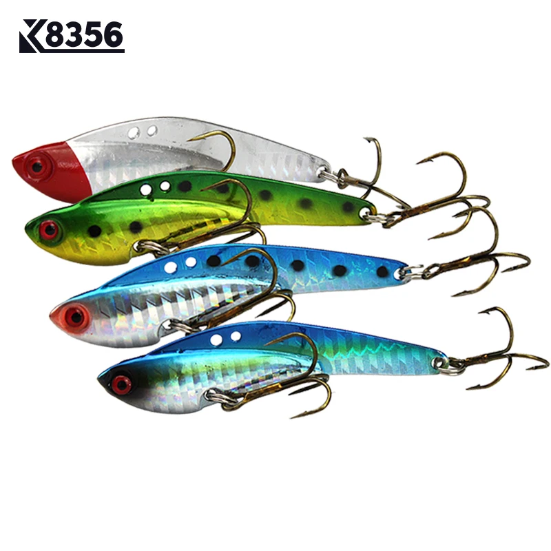 

K8356 1Pcs 25g 7.5cm Metal VIB Fishing Lures Hard Baits Crankbait Fake Bait Treble Hook Artificial Bait Sea Fishing Tackle