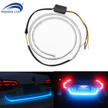 MODERN CAR RGB Dynamic Streamer Rear Trunk Lights Multicolor Tail Box Light Brake Turn Signal Warning LED 120/150CM Strip Lights