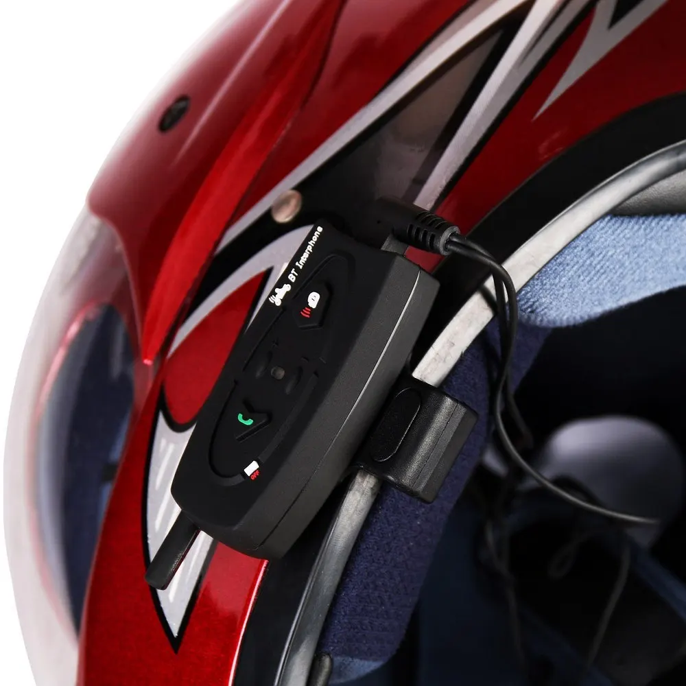 Водонепроницаемый дуплексный режим смарт мотицикл связи по Bluetooth для шлема для переносного приемо-передатчика рыцарский шлем Bluetooth в режиме реального времени для переносного приемо-передатчика V2-500