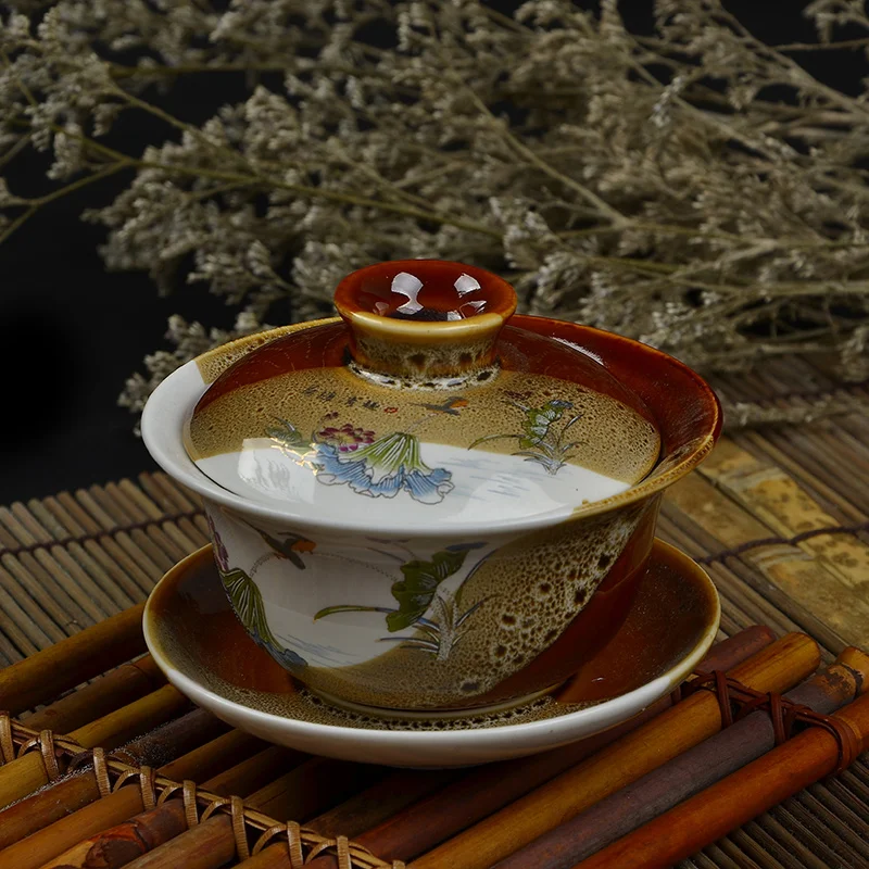 Free shipping Chinese Gaiwan China Teacups Tea Bowl Ceramic tea gaiwan
