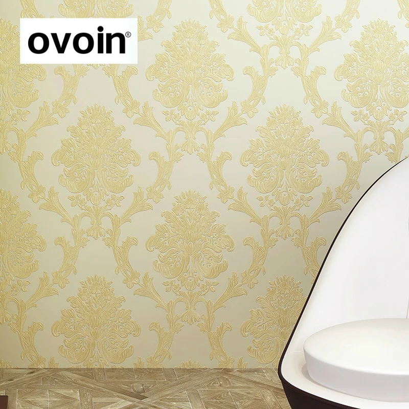 Luxury Gold White Damask 3d Stereoscopic Embossed Wallpaper non woven Wall Paper Roll Bedroom Living Room Wall Cover Teal Blue Luxury Gold White Damask 3d Stereoscopic Embossed Wallpaper non woven Wall Paper Roll Bedroom Living Room Wall Cover Teal Blue