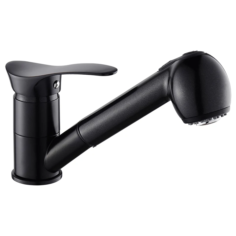 

Hot and cold faucet for revolving kitchen faucet and black smoke rotary washing dish