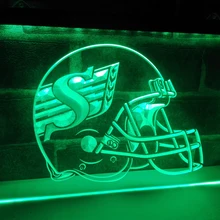 LD441-Саскачеван Рафрайдерс шлем светодиодный неоновый свет знак домашнего декора ремесла