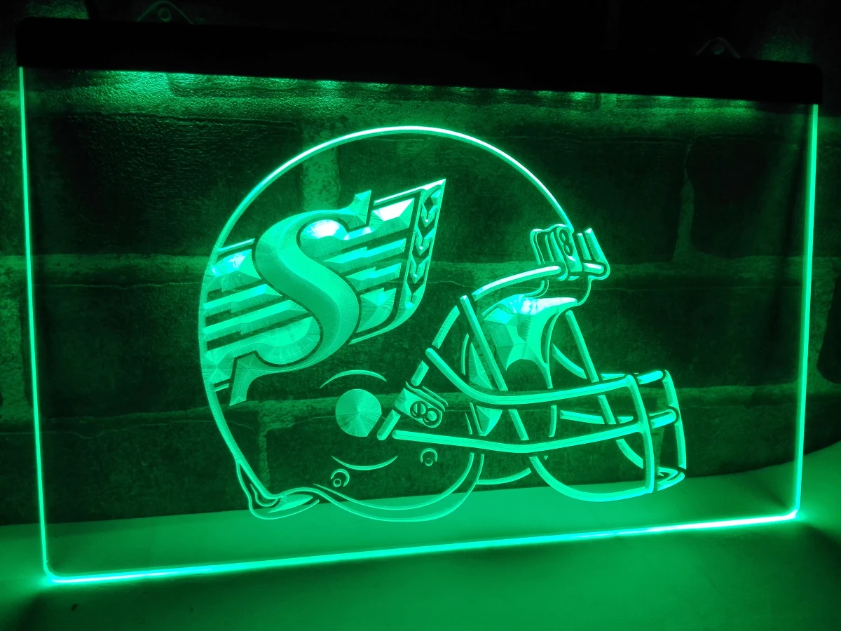 

LD441- Saskatchewan Roughriders Helmet LED Neon Light Sign home decor crafts