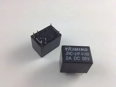

50pcs Miniature PCB Relay JRC-21F 4100 DC 5V 6 Pins