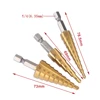 1/3pcs HSS Steel Titanium Step Drill Bit Hand Tool Sets 3-12mm 4-12mm 4-20mm Step Cone Cutt Woodworking Wood Metal Drill Bit Set ► Photo 2/6