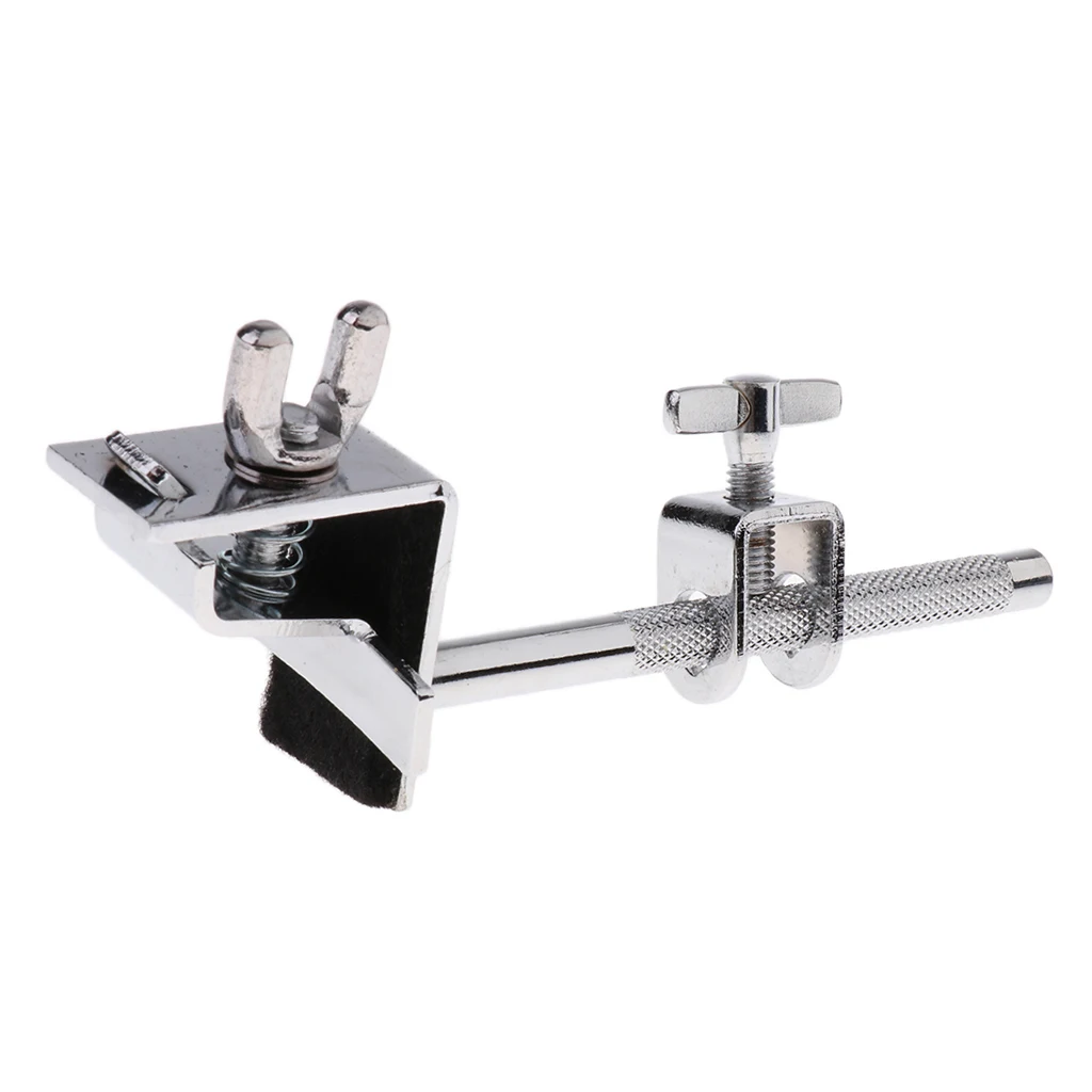 

Metal Bass Drum Hoop Mounted Cowbell Holder Clamp for Drummer Drum Hardware Adjust a Cowbell Up or Down