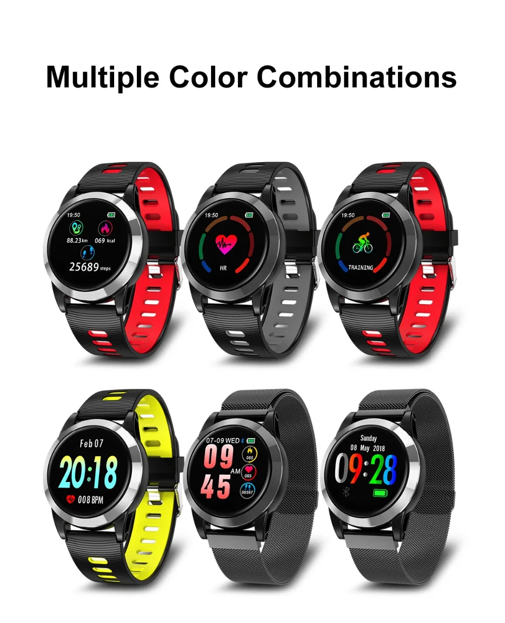 Smart Watch Men Women Waterproof Blood Pressure Smart Wrist Watches Digital Pedometer Bracelet Fitness Tracker For IOS Android