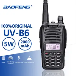 BaoFeng UV-B6 Портативный портативной рации 5 W Long Range двусторонней радиосвязи Dual Band UHF/VHF переговорные B6 Woki токи фм радио станция