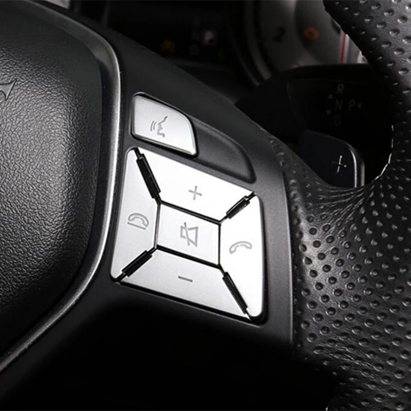 Переключатель кнопки рулевого колеса накладка наклейка для Mercedes Benz A B C E Ml Gl Cla Gla Glk Sl Slk КЛАСС W176 W246 W212 W204