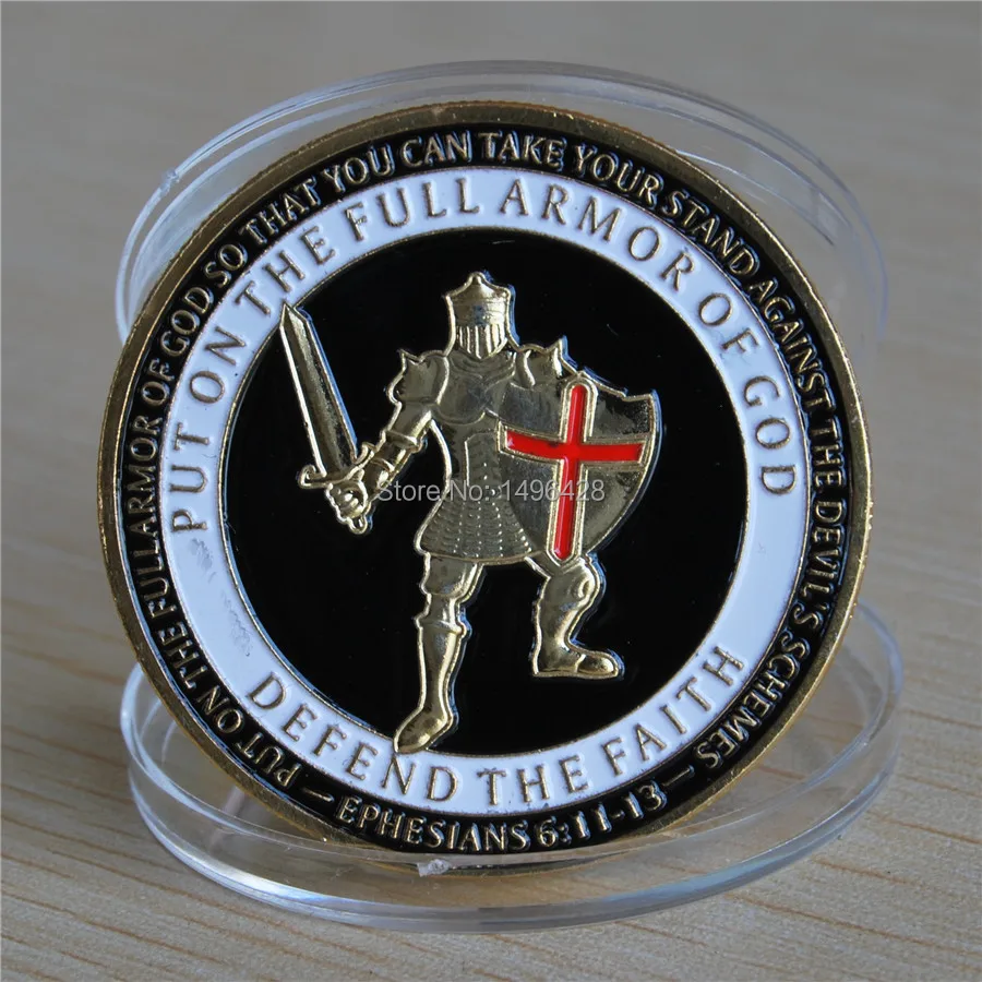 Armor of God Defend the Faith - Brass Challenge Coin (12).JPG