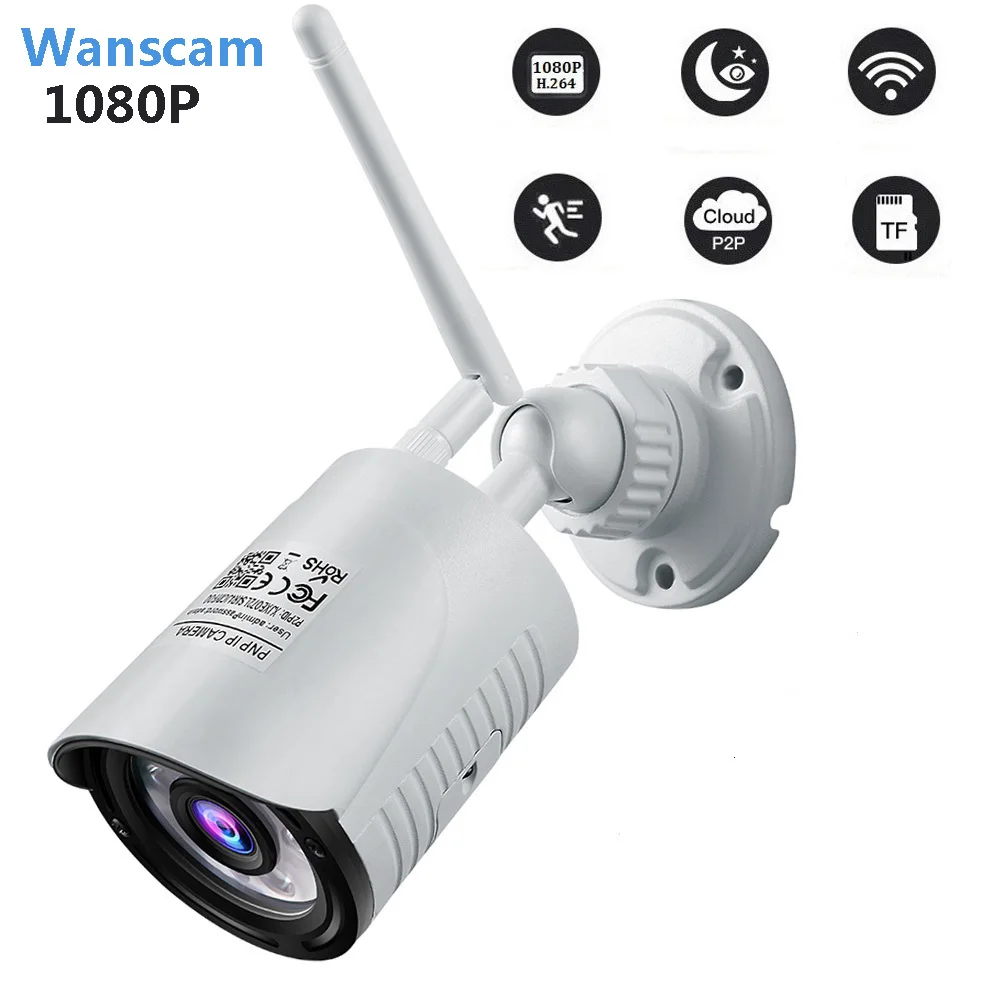 

Wanscam K22 1080P WiFi IP Camera Outdoor HD Network CCTV Security Surveillance Motion Detection Alarm 2.0MP IR Waterproof TF SD