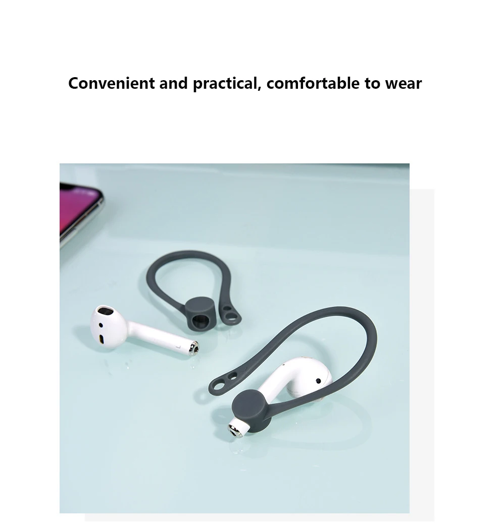 For Apple AirPods Case Silicone Wireless Earphone AirPods Protective Accessories Protector Earhooks Sports Anti-lost Ear Hook-3