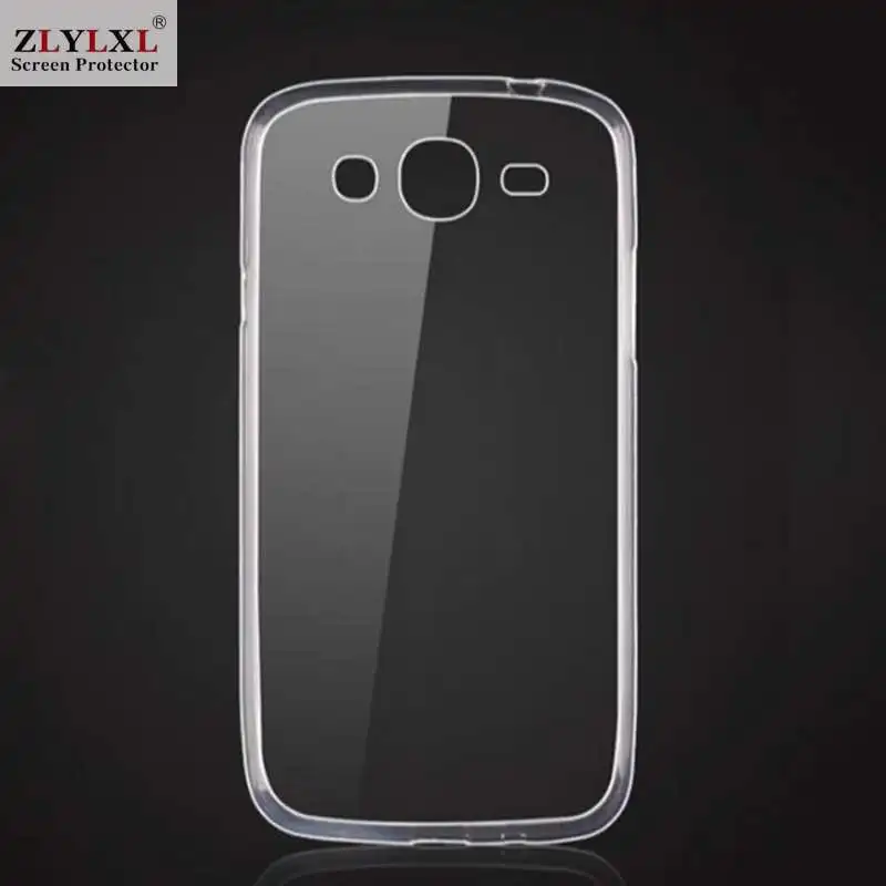 Мягкий прозрачный ТПУ силиконовый чехол для телефона задняя крышка samsung galaxy mega 5 8
