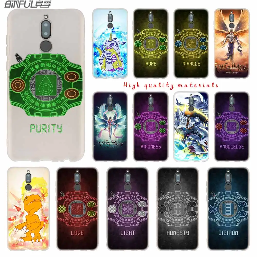

Soft Silicone Case For Huawei Mate 10 Lite 10 20 Lite Pro 20X S Y5 2017 Y9 2018 2019 NOVA 3 3i 4 Y7 Digimon logo