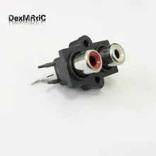 10 шт. RCA Женский Разъем PCB установленный AV концентрический выход видео AV Разъем адаптер PCB установленный AV концентрический выход 2 RCA Женский