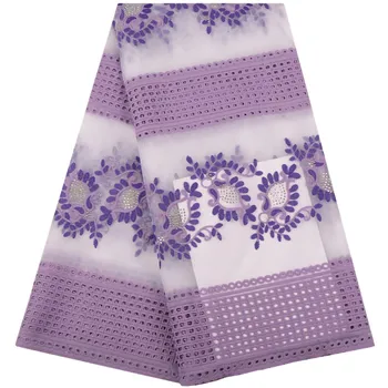 

High Quality Purple Milk Silk Lace French Lace Fabric For Dress African Fabric Lace With Rhinestones Nigerian Lace Fabrics S1545