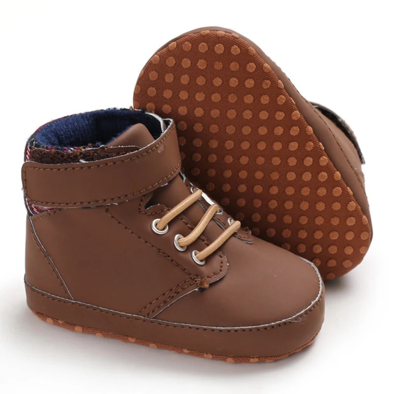 2019 Spring / Autumn Infant Baby Boy Soft Sole PU Leather First Walkers 0-18 Months