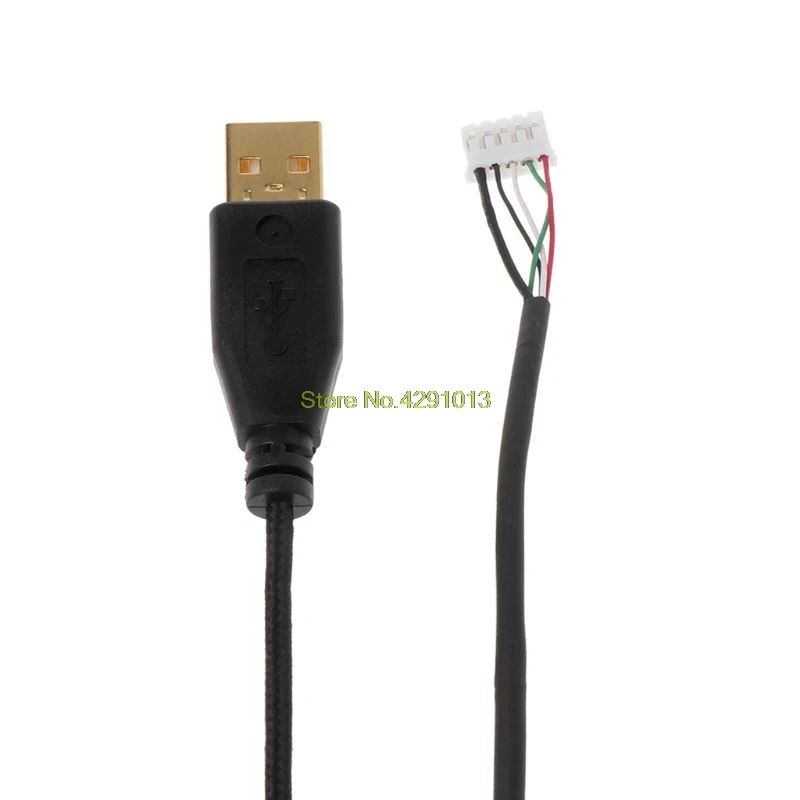 Позолоченный прочный нейлоновый Плетеный USB кабель для мыши сменный провод