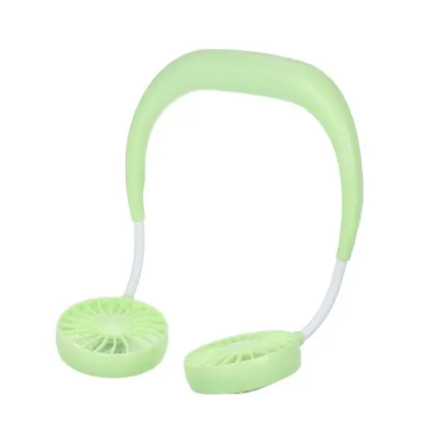 USB Portable Fan Hands-free Neck Hanging USB Charging Mini Portable Sports Fan 3 gears Usb Air Conditioner - Цвет: green