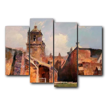 

Laeacco Magnificent Architecture Canvas Prints Home Decoration Wall Art Posters Pictures Oil For Painting Living Room Bedroom
