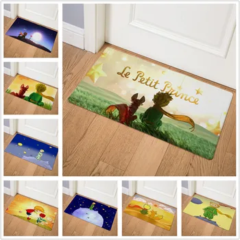 

Cartoon The Little Prince Print Carpet 46*76 PVC Leather Floor Mat Kitchen Bedroom Waterproof Door Mats Home Decor Non-slip Rugs