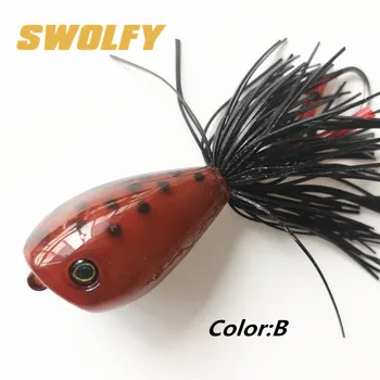 

Swolfy 5pcs High Quality Frog Fishing Lures Snakehead Lure 80mm 10g Topwater Hard Bass Bait Frog Lure Fishing Tackle Pesca