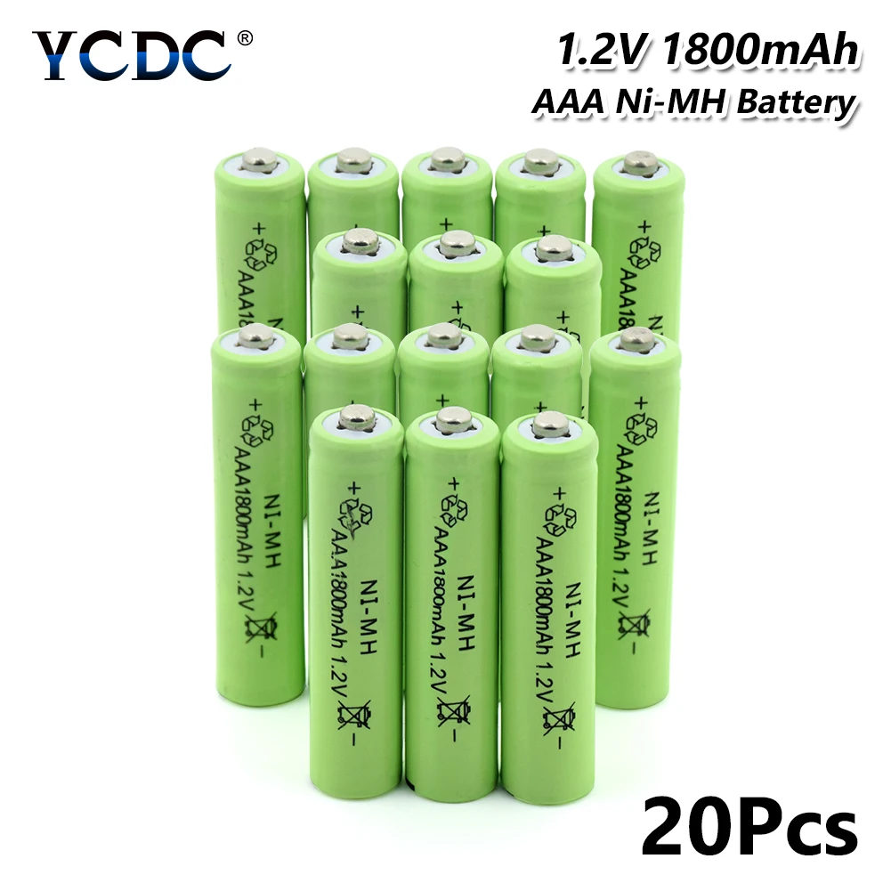 

4Pcs Ni-MH AAA Battery 1800mAh 1.2V Rechargeable Cell Razor 4Pcs MP3 Clock Flashlight cycles For Remote Control Toys Camera