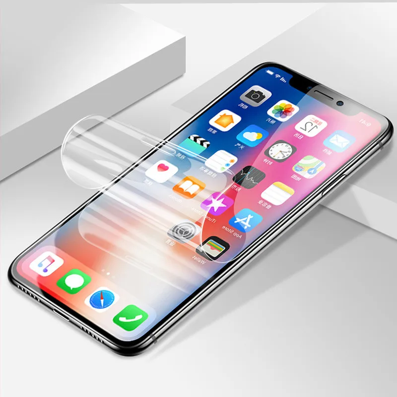Защитная пленка для экрана iphone XS XR Max мягкая Гидрогелевая полная чехол 5 5S SE 6 6s 7 8