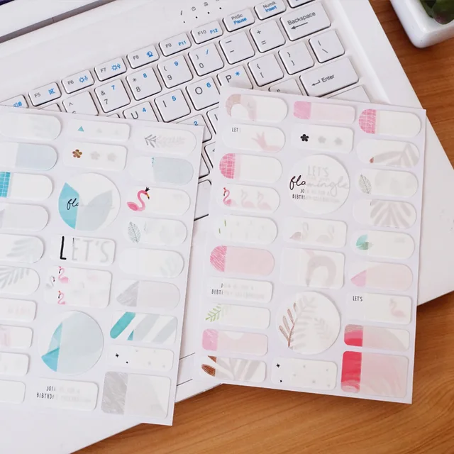 Flamingo Mark Name Stickers Decorative Stationery Craft Flamingo Mark Name Stickers Decorative Stationery Craft Sbooking Diy Stick Label