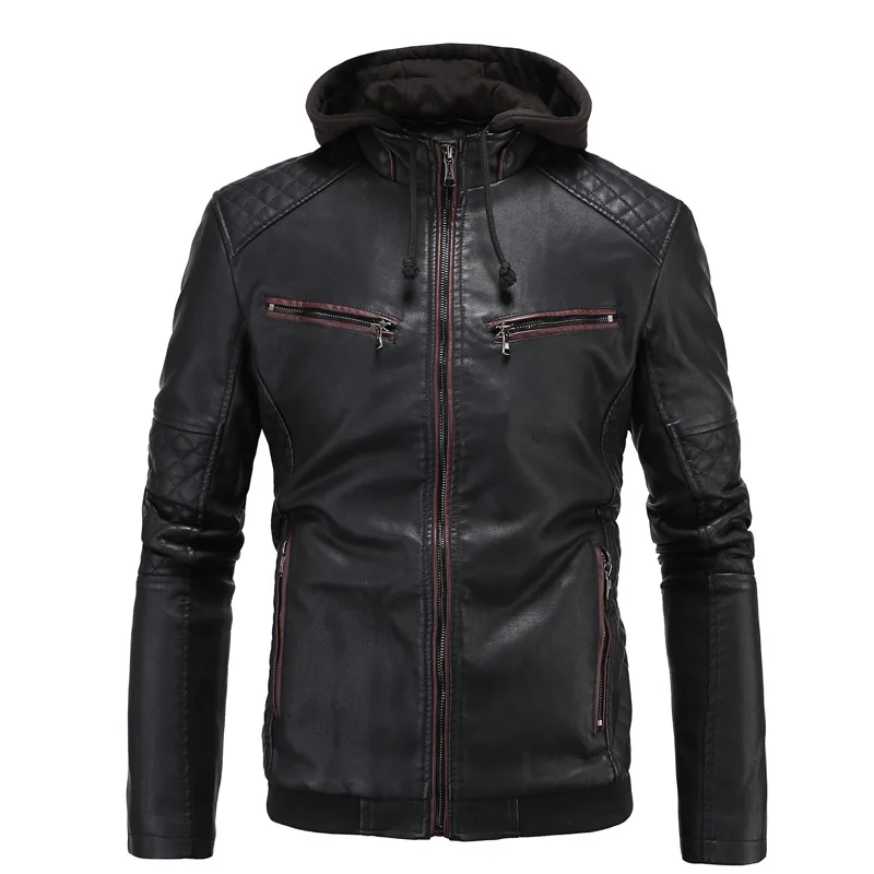 hooded leather jackets men 01