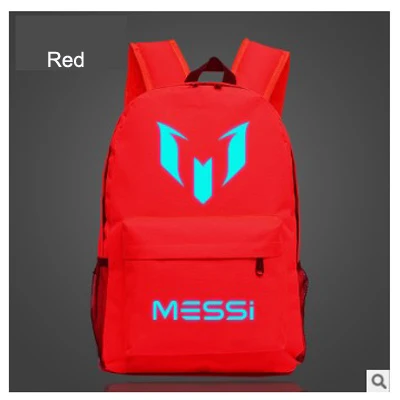 Рюкзак с логотипом Месси, сумка для мужчин и мальчиков, сумка для путешествий, рюкзак для подростков, школьный подарок, детский рюкзак, Mochila Bolsas Escolar FN893 - Цвет: Red