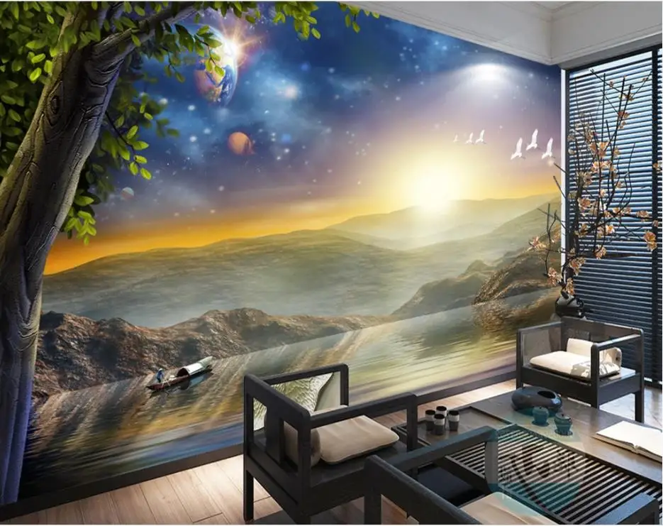 Beautiful starry living room TV background wall mural 3d wallpaper 3d wall papers for tv backdrop Beautiful starry living room TV background wall mural 3d wallpaper 3d wall papers for tv backdrop