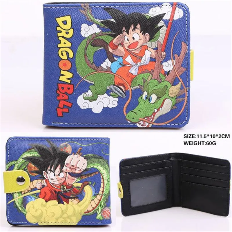 

wu kong wallet dragball pu leather purse male female Slim wallet anime monkey king kids cion wallets