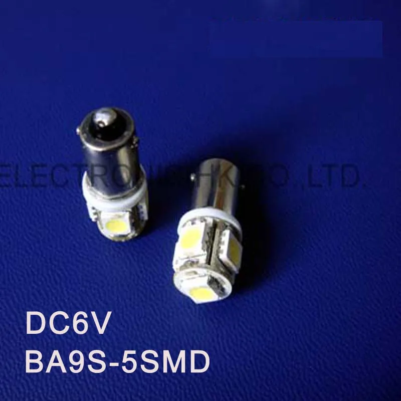 Высокое качество DC6.3V 6 В BA9S LED Предупреждение сигнала, указывая, лампа, лампа, инструмент, pinballs лампы Бесплатная доставка 50 шт./лот