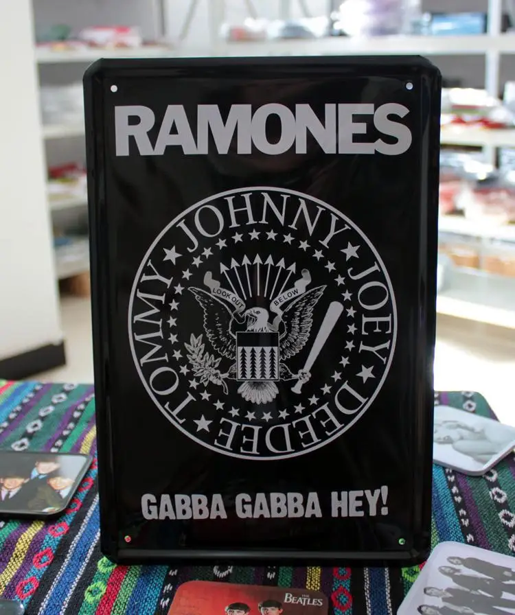 

50pcs/lot Metal Sign shabby chic Ramones Bar wall sticker Cafe Restaurant wall decoration metal painting C-12