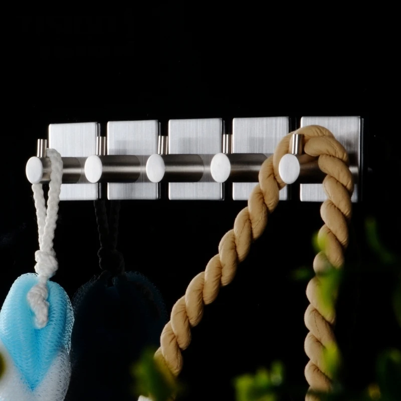 Self Adhesive wall hooks holder Bathroom clothes rack table Hanger for