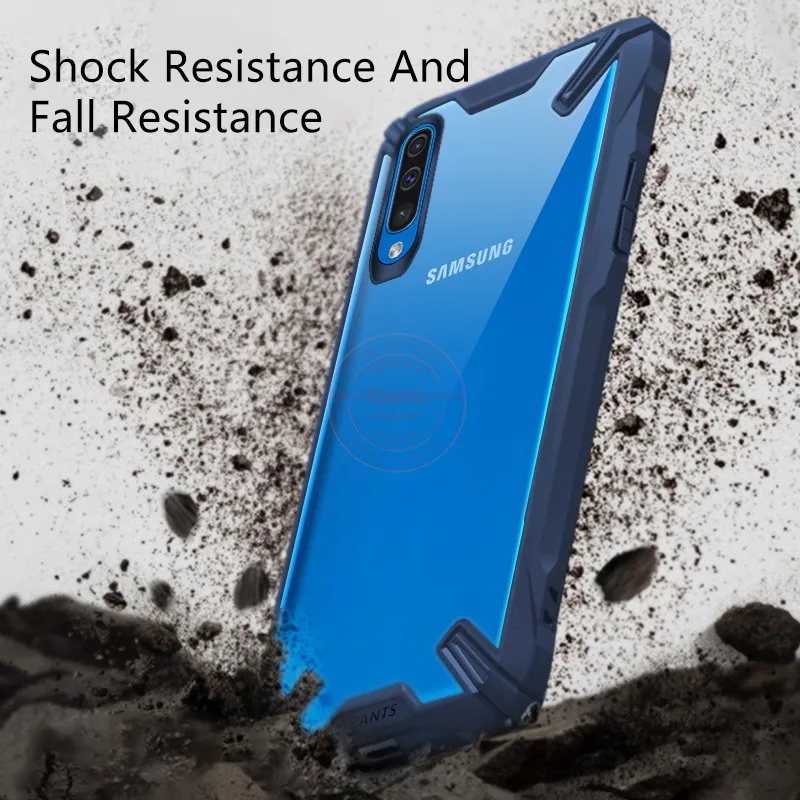 Rzants чехол для телефона samsung Galaxy A50 прозрачный жесткий PC задняя двухслойная усиленная Рамка Анти-осенний Тонкий чехол