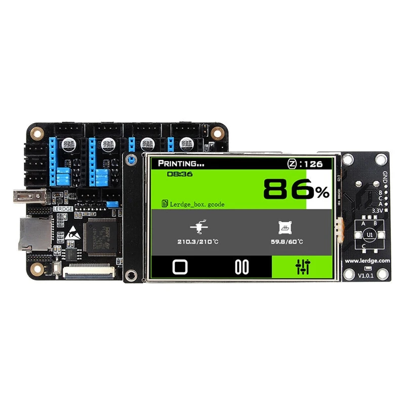 

BLEL Hot 3D Printer Controller Board ARM 32Bit Mainboard control with 3.5"Touch Screen HQ