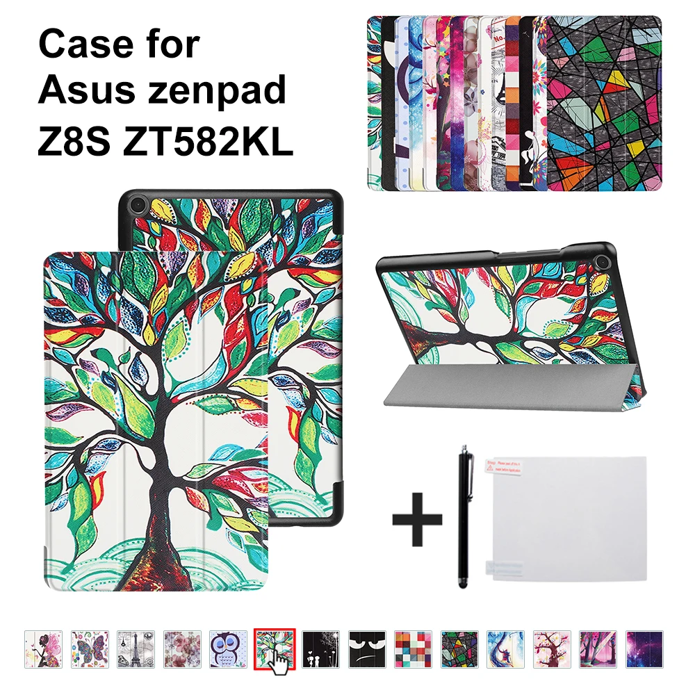 

Smart Cover For 2017 New Asus Zenpad Z8S ZT582 ZT582KL 8" 8.0 tablet Flip Case Cover for Asus Zenpad Z8S KST+free gift