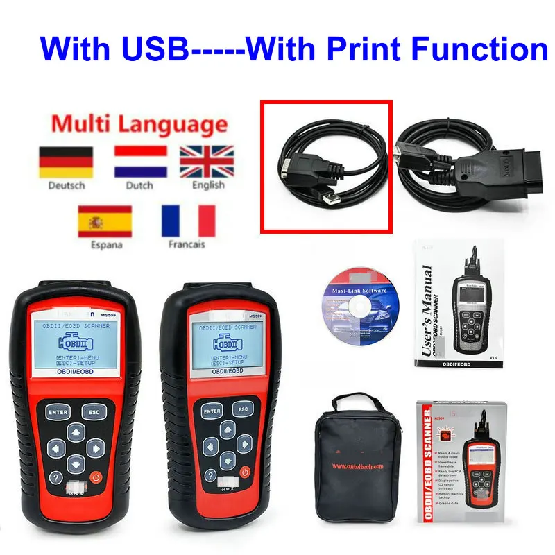 MaxiScan MS509 OBDII OBD2 автомобильный считыватель кодов Сканер автомобильный диагностический инструмент профессиональный MaxiScan MS509 сканер