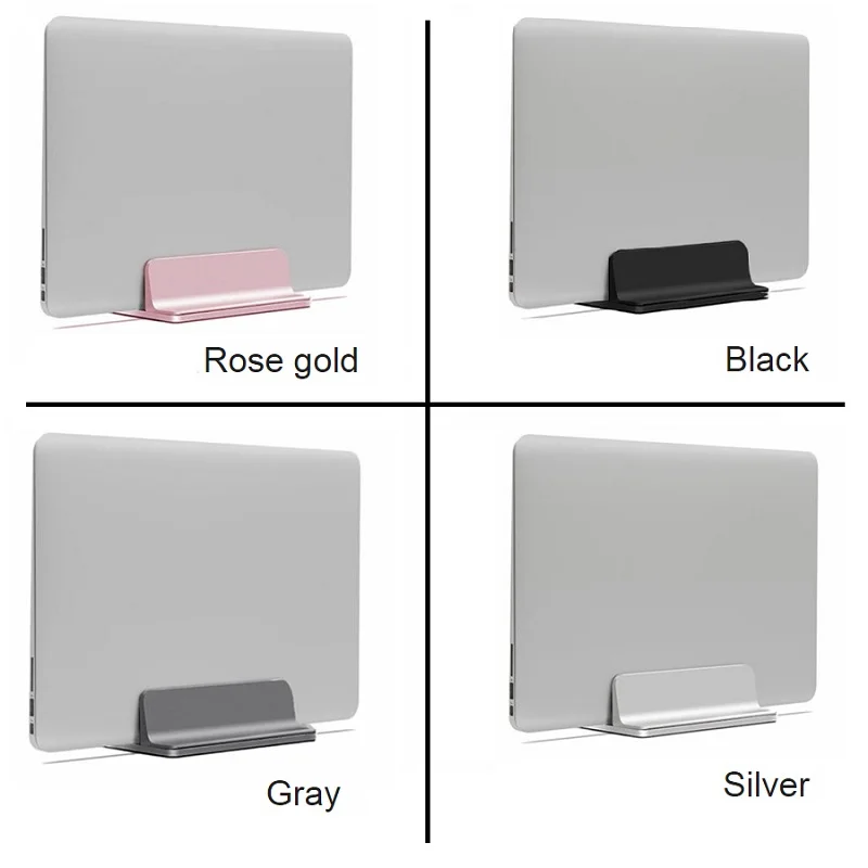 Aluminum Vertical Laptop Stand 2 in 1 Design Desktop Holder Thickness Adjustable Dock Suit for MacBook/Surface/Samsung/ipad/HP