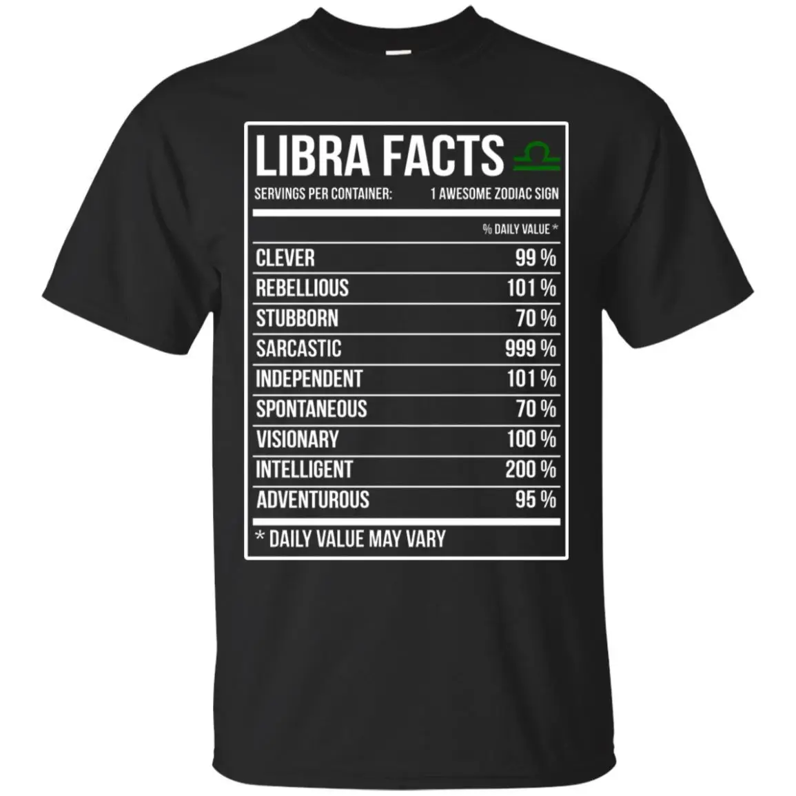 

Libra T-Shirt Facts Label Nursing - Neck T-Shirt For Women, Man Short Size Cool Casual pride t shirt men Unisex Fashion