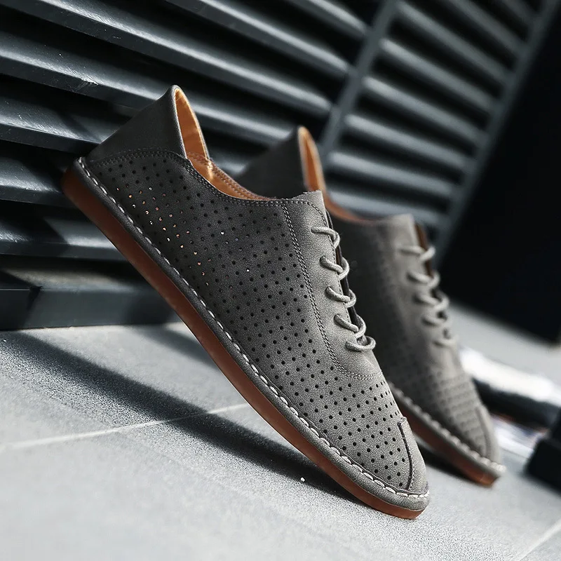 

2018 summer new men's casual sandals leather casual shoes