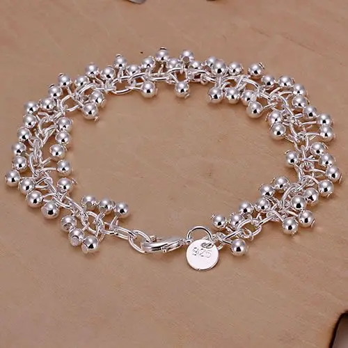 

Free shipping silver plated jewelry bracelet fine fashion grape bracelet top quality wholesale and retail SMTH017