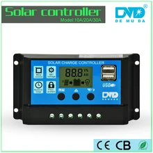 10A/20A/30A ШИМ Солнечный контроллер заряда с usb