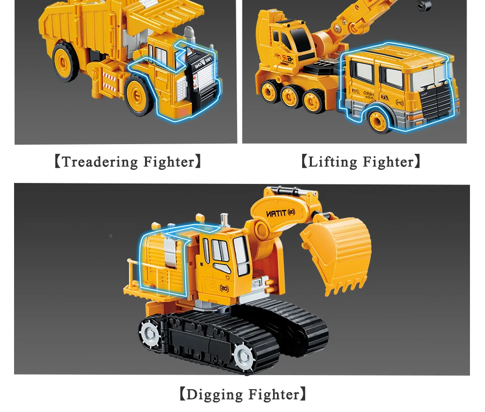 Snaen 5 в 1 роботы-трансформеры коллекция NBK GT Devastate рисунок KO металлический инженерный грузовик креативные комбинированные игрушки