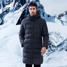 ICEbear 2018 Winter Men’s Long Coat Exquisite Arm Pocket Men Solid Parka Warm Cuffs Design Breathable Fabric Jacket B17M298D